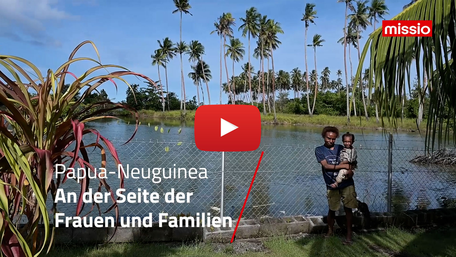 Vero und ihre Tochter im Garten des Frauenhauses von Schwester Thecla