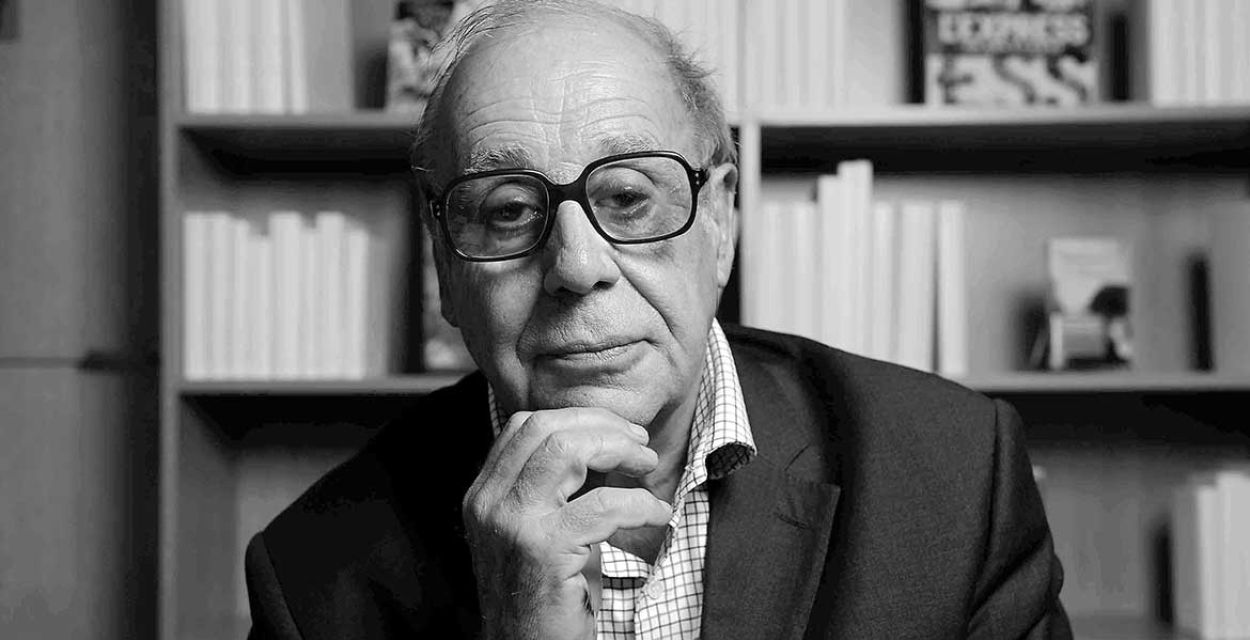 Schwarz-Weiß-Porträt von Jean Ziegler