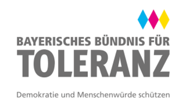 Logo des Bayerischen Bündnisses für Toleranz – Demokratie und Menschenwürde schützen.