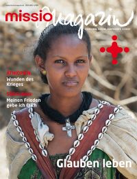Titelbild missio magazin Ausgabe 2/2025 Schwerpunkt Glaube
